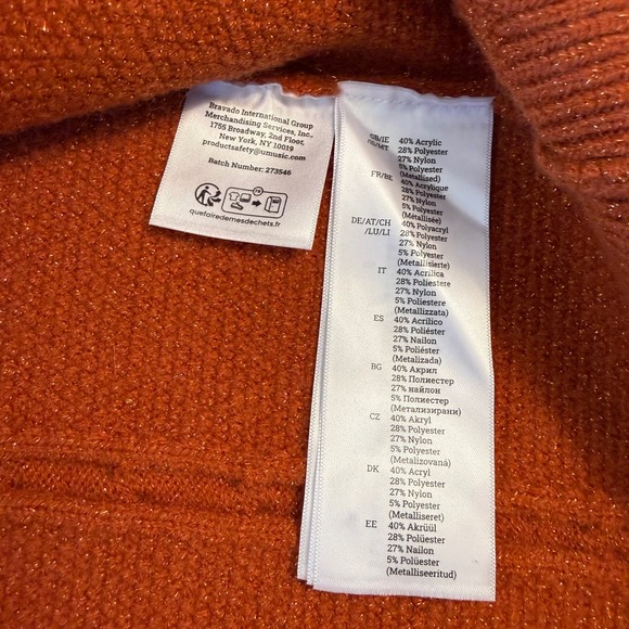 TAYLOR SWIFT CARDIGAN TLOAS The Life of a Showgirl Gold Orange Stars MD/LG NEW - Picture 7 of 15